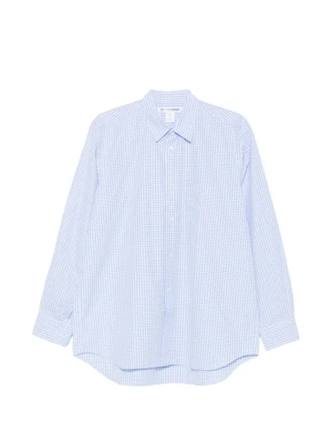 Comme Des Garçons Shirt checked long-sleeve shirt Blue FZB001