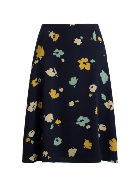 Polo Ralph Lauren floral-print crepe skirt Blue 211B17566001
