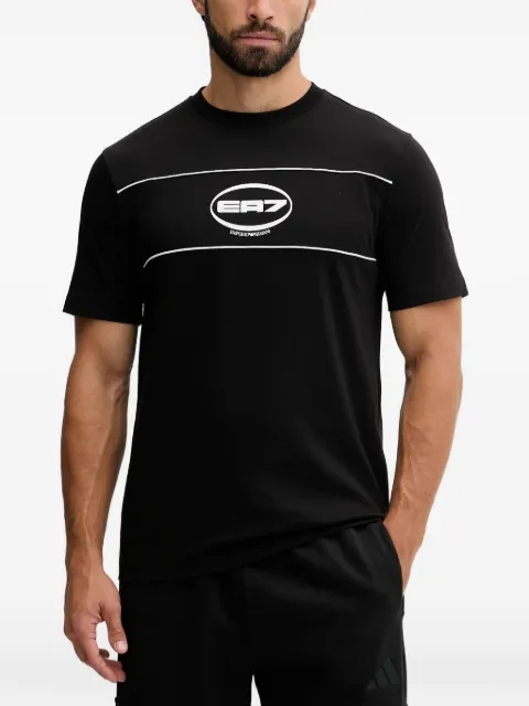 Ea7 Emporio Armani logo-print crew-neck T-shirt Black 7M000984AF16548