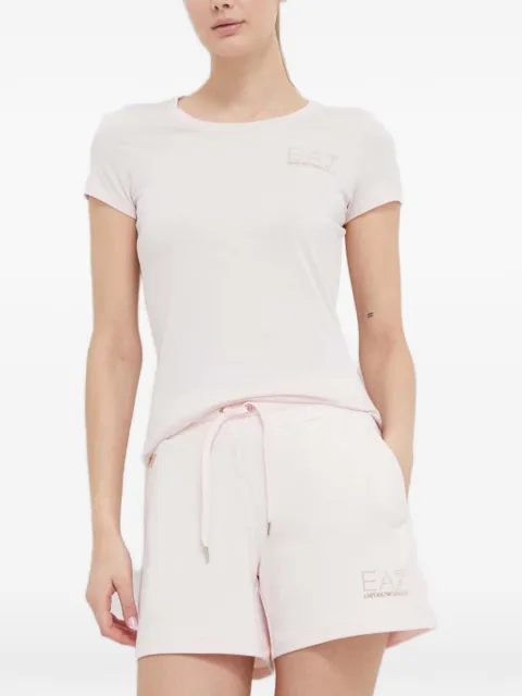 Ea7 Emporio Armani embellished-logo short-sleeve T-shirt Pink TJDQZ8NTT65