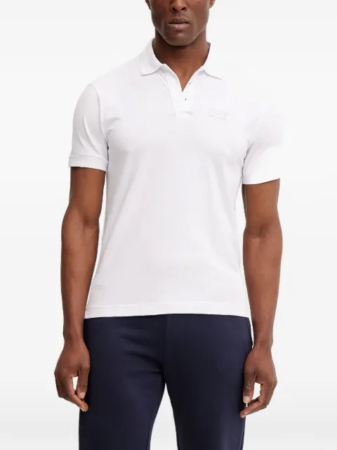 Ea7 Emporio Armani logo-print short-sleeve polo shirt White 8NPF14PJVQZ