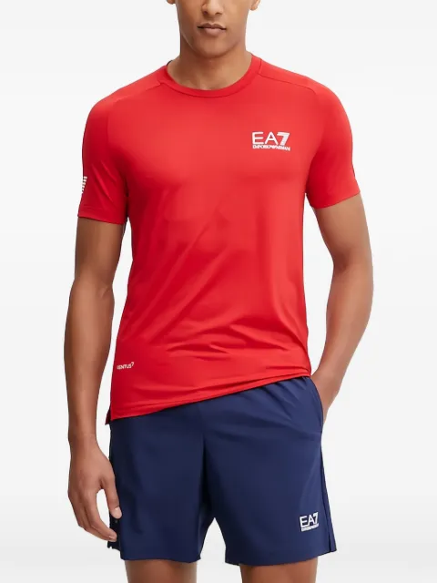 Ea7 Emporio Armani logo-print T-shirt Red PJEMZ8NPT22