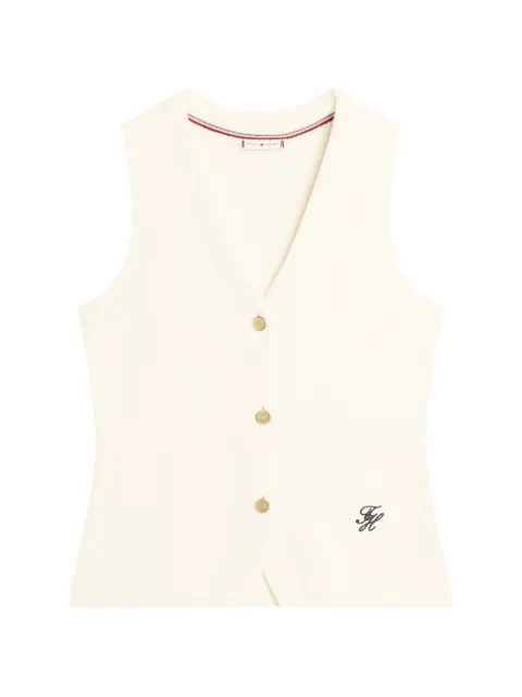 Tommy Hilfiger buttoned waistcoat Neutrals WW0WW49707AEF