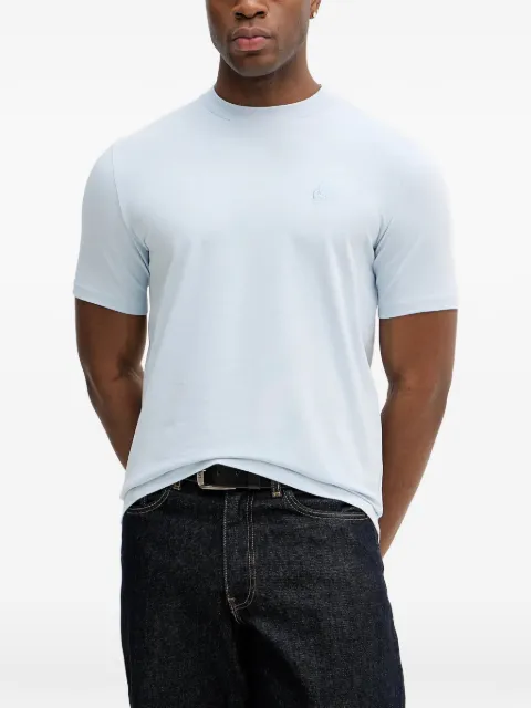 Karl Lagerfeld logo-embroidered T-shirt Blue 755750561221