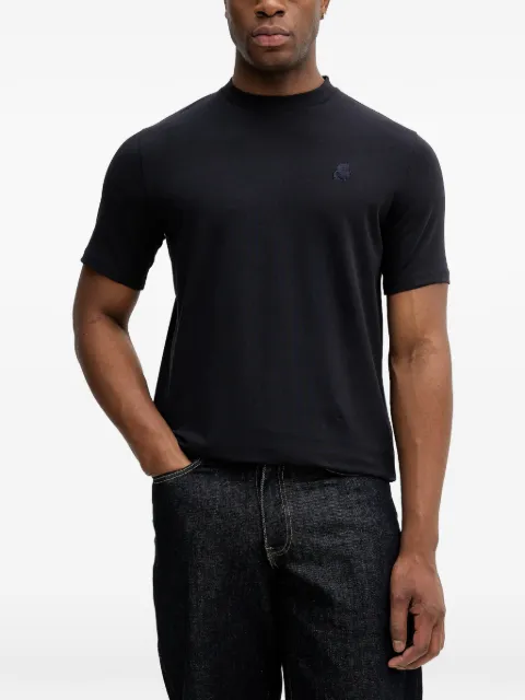 Karl Lagerfeld logo-embroidered T-shirt Black 755750561221