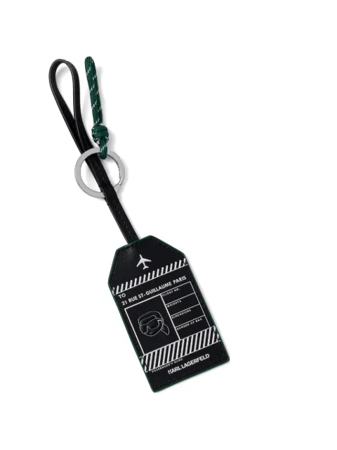 Karl Lagerfeld Ikon luggage tag keyring Black B1W50086999