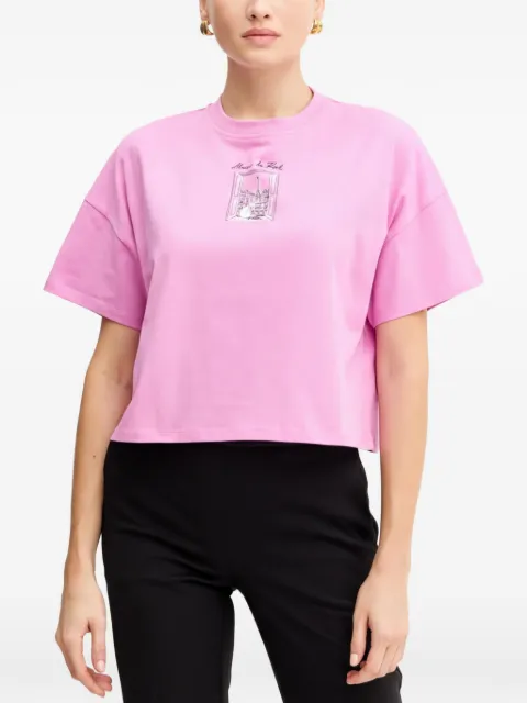 Karl Lagerfeld graphic-print T-shirt Pink A4W170862AW