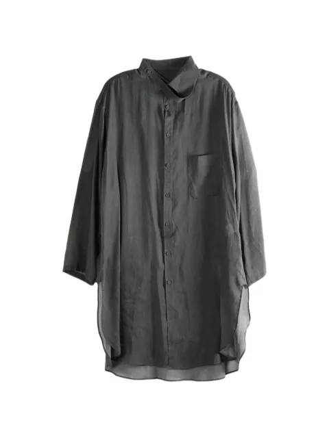 Yohji Yamamoto front-pocket shirt Grey HKB65231