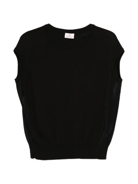 DEHA crew-neck panelled vest Black D42373