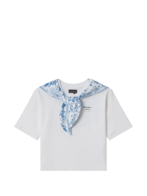 Musium Div. scarf-detail T-shirt White MMUTEW01250X