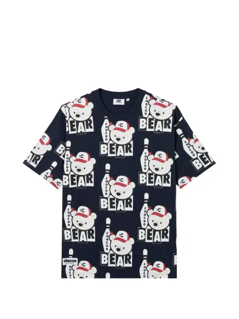 CHOCOOLATE bear-print T-shirt Blue B1XTEM00745X