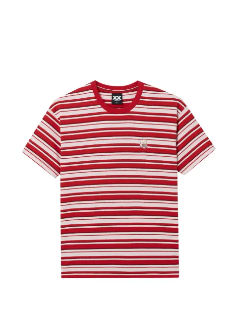 FINGERCROXX striped round-neck T-shirt Red FFXTEW01383X