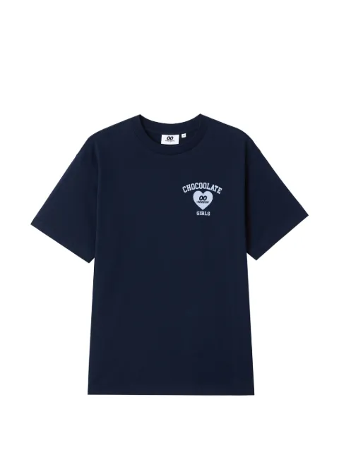 CHOCOOLATE Heart-detail T-shirt Blue B1XTEW01122X