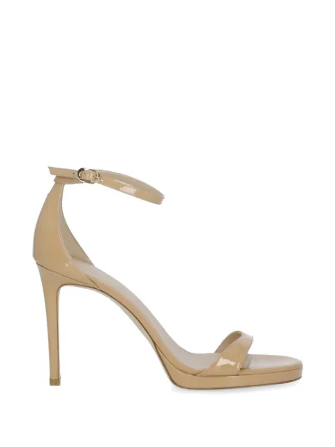 Stuart Weitzman Nudist platform strap sandals Neutrals NUDISTPLATFORMPATENTADOBE