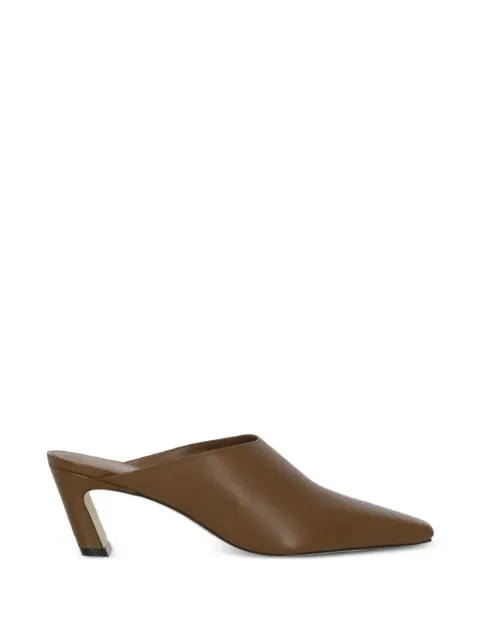 Stuart Weitzman Stassi pointed-toe mules Brown STASSIMULE50DRESSNAPPATOASTEDALMOND
