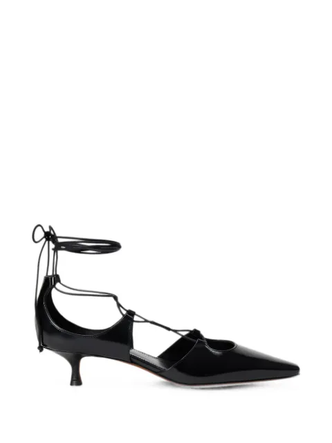Polo Ralph Lauren lace-up pointed-toe pumps Black 818P15778001
