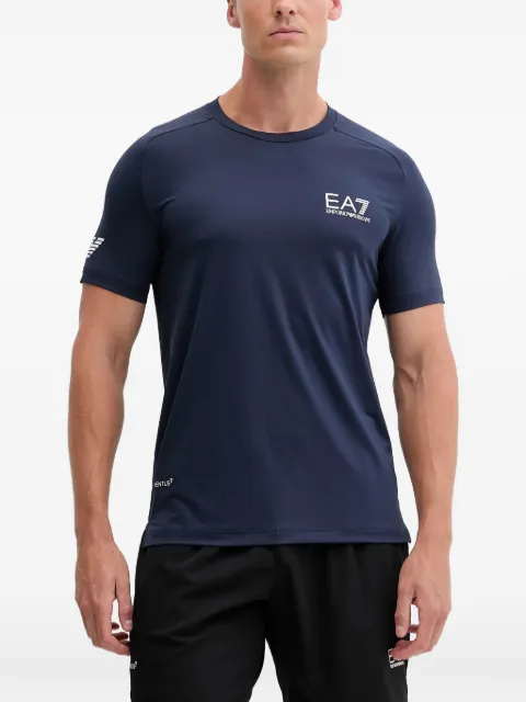 Ea7 Emporio Armani logo-print short-sleeve T-shirt Blue PJEMZ8NPT22