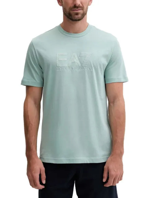 Ea7 Emporio Armani logo-embroidered T-shirt Green 7M000898AF10375