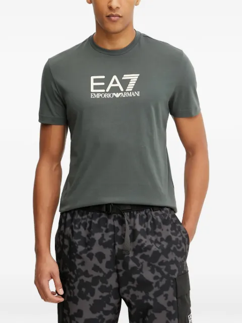 Ea7 Emporio Armani logo-print T-shirt Green 7M000224AF10375