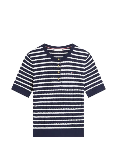 Tommy Hilfiger striped button-up T-shirt Blue WW0WW496130A5