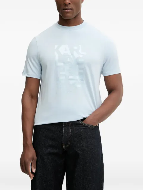 Karl Lagerfeld logo-print T-shirt Blue 755053561221