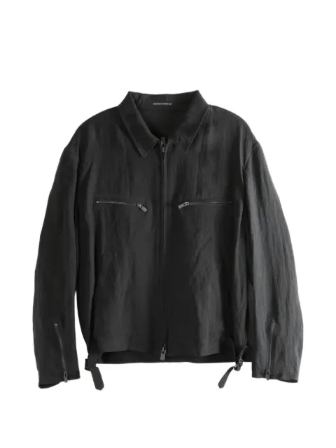 Yohji Yamamoto zip-up jacket Black HKY01300