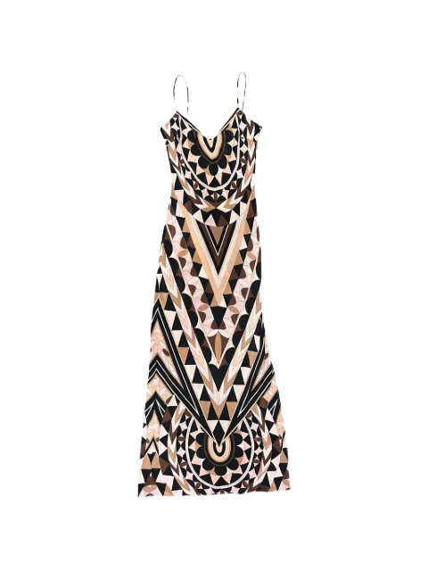 PUCCI Manuba print dress Brown 6HRI276H773