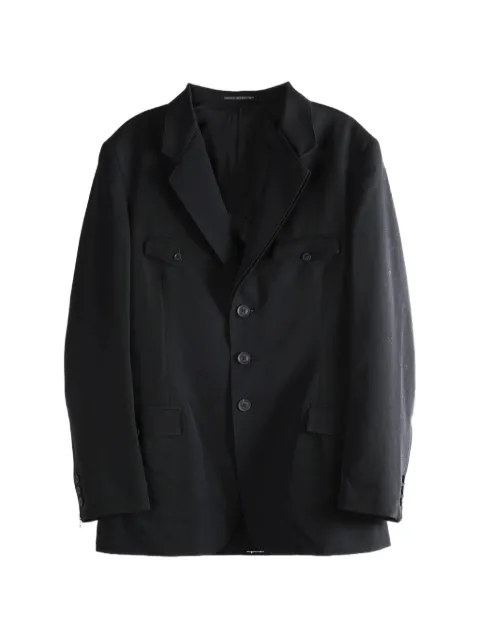 Yohji Yamamoto buttoned blazer Black HKJ06100