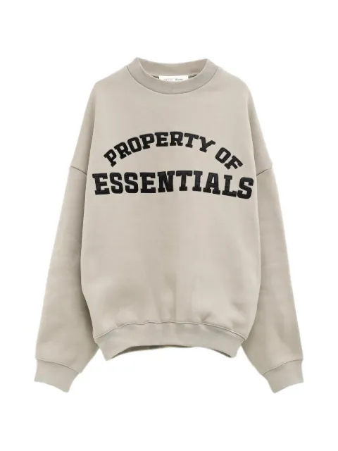 FEAR OF GOD ESSENTIALS print crewneck sweatshirt Neutrals 192SP266921F