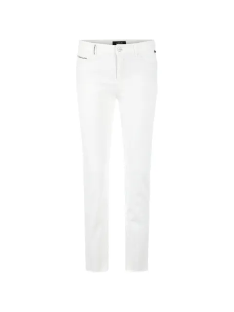 MARCCAIN Faro chain-detail frayed-hem jeans White AP8255D12