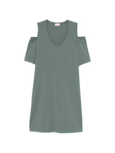 DEHA V-neck cold-shoulder mini dress Green D42359