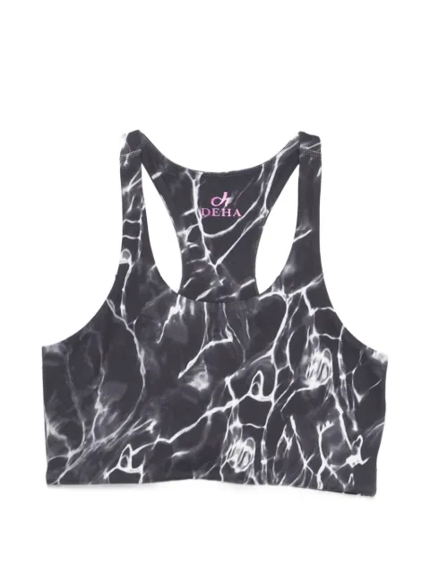DEHA racerback printed sports bras Black D42050