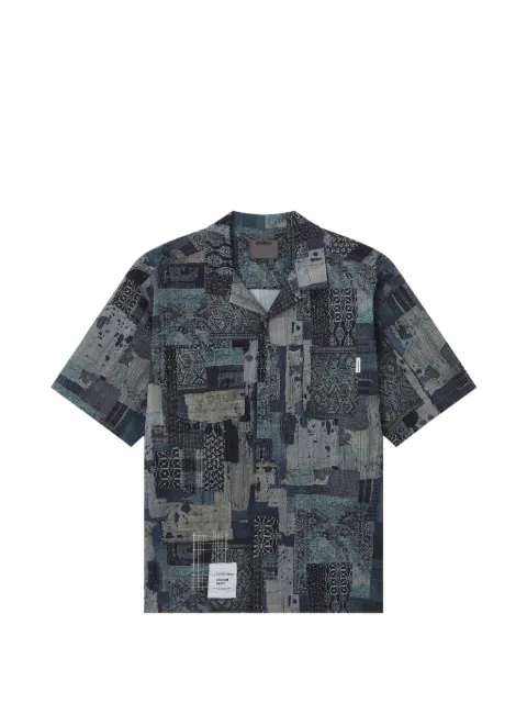 Musium Div. patterned shirt Blue MMUSRM01122X