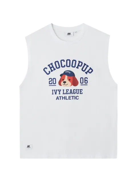 CHOCOOLATE sleeveless T-shirt White B1XVTM00748X
