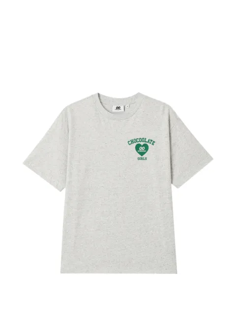 CHOCOOLATE heart print T-shirt Grey B1XTEW01122X