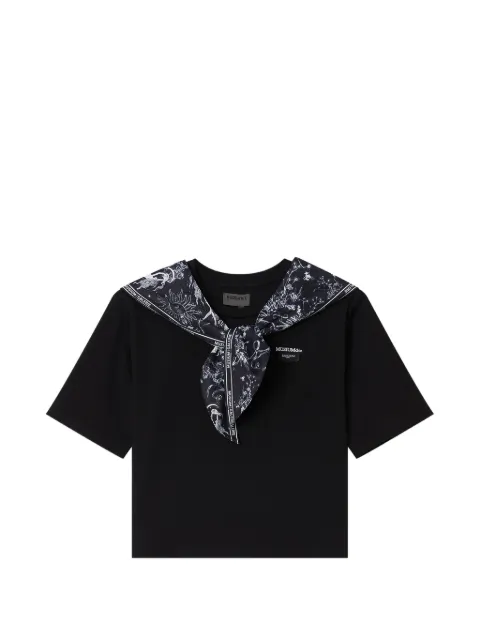 Musium Div. graphic collar T-shirt Black MMUTEW01250X