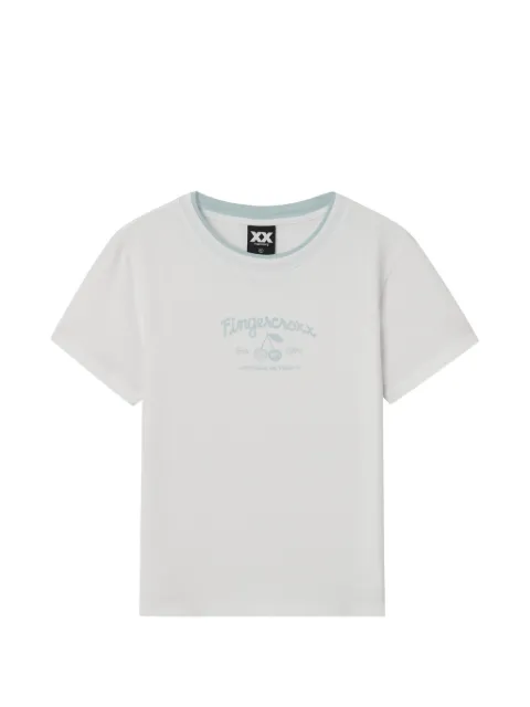FINGERCROXX logo-print T-shirt White FFXTEW01413X