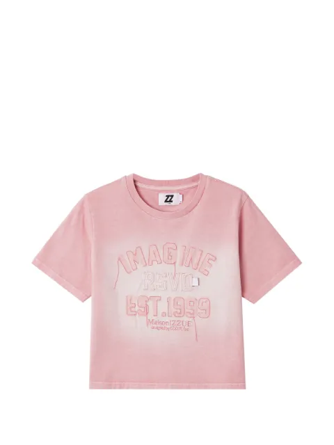 izzue embroidered cropped T-shirt Pink IZXTEW00927Y