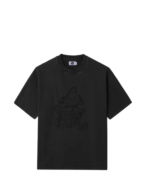 izzue embossed-graphic T-shirt Black IZXTEM00450X