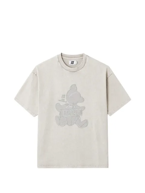 izzue embossed-graphic T-shirt Neutrals IZXTEM00450X