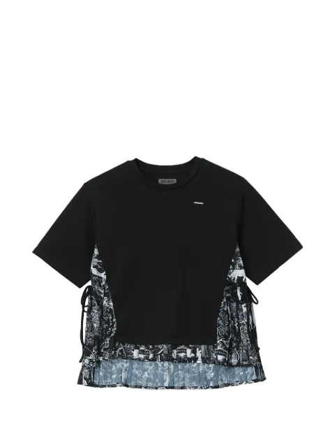 Musium Div. bandana-print panelled T-shirt Black MMUTEW01259X