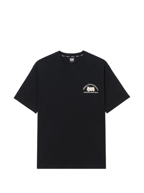 FINGERCROXX graphic crewneck T-shirt Black FFXTEM01324X