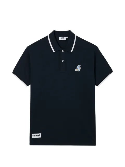 CHOCOOLATE trimmed-collar polo shirt Blue B1XPOM00779X