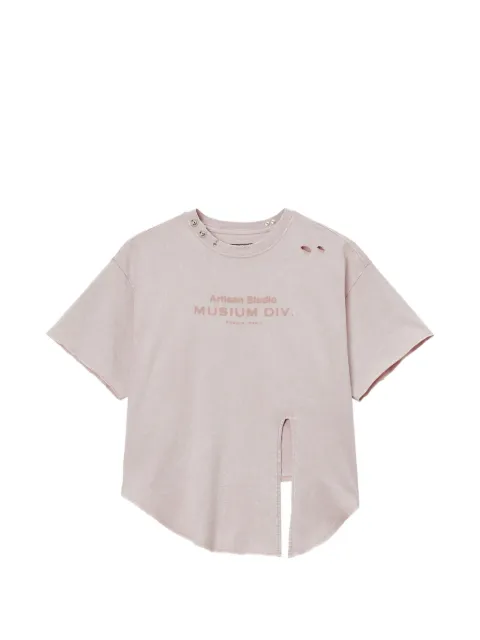 Musium Div. distressed relaxed-fit T-shirt Pink MMUTEW01251X