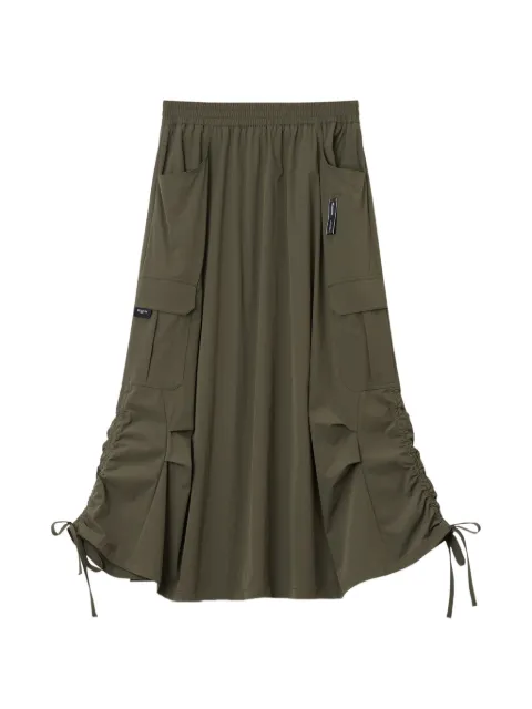 Musium Div. drawstring pocket midi skirt Green MMUSKW01232X