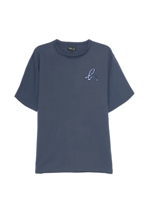 agnès b. logo-embroidered T-shirt Blue EY16K604