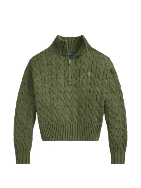 Polo Ralph Lauren cable-knit quarter-zip sweater Green 211963467508