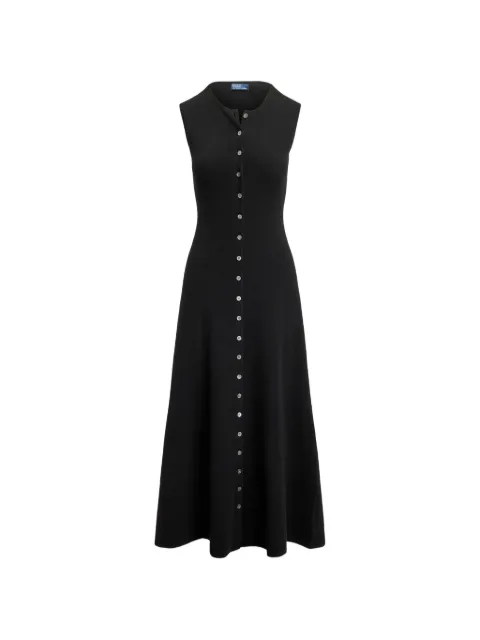 Polo Ralph Lauren sleeveless buttoned midi dress Black 211B17483001