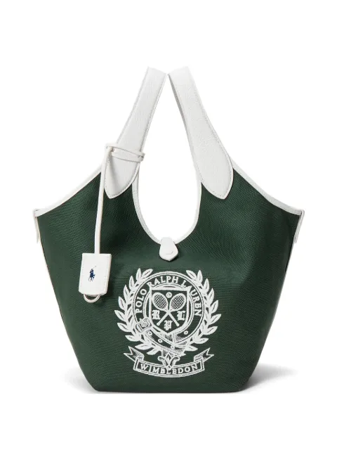 Polo Ralph Lauren Wimbledon Polo Play canvas tote bag Green 428P21660001