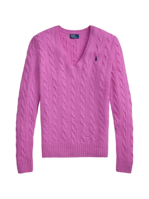 Polo Ralph Lauren cable-knit V-neck sweater Pink 211971866504